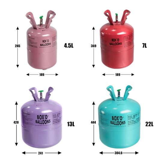 7L/13.4L/22.4L Factory Sale Helium Cylinder Balloon Helium Gas