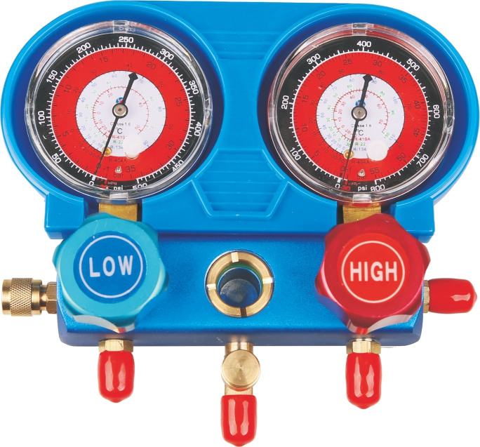 Single Double Gauge Valve OEM Design Refrigerant Use Manifold Pressure Set