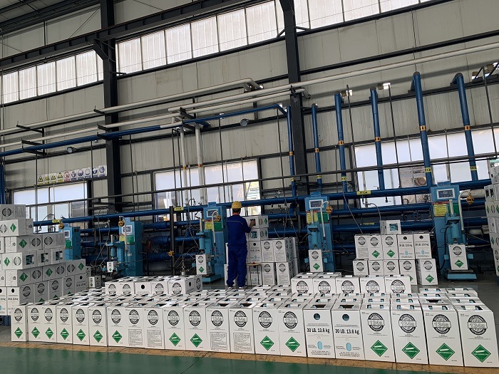 refilling plant of refrigerant gas