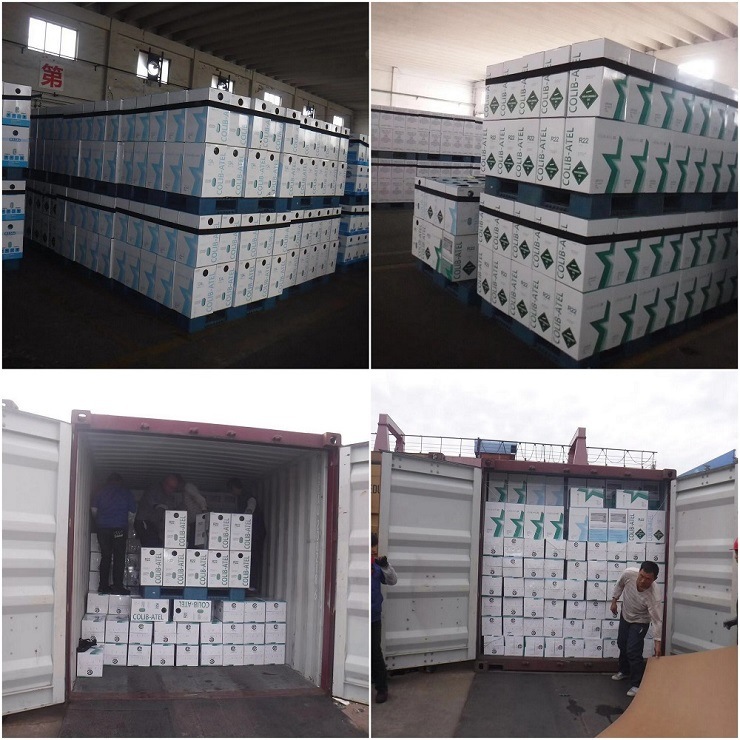 R134a is safely stored and shipped by container
