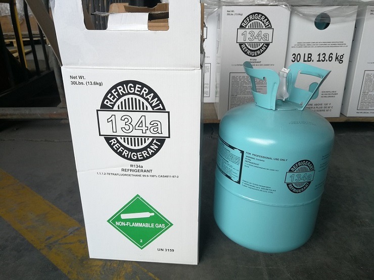 99.9% Purity 13.6kg/30lbs Disposable Cylinder R134A Freon