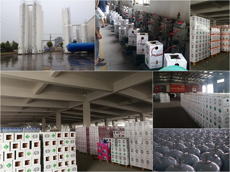 99.99% High Purity Disposable Cylinder Packing R134A Refrigerant Gas