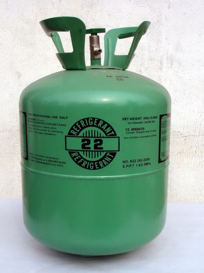 13.6kg Cylinder Refrigerant Gas R22, 99.99% Freon Gas R22