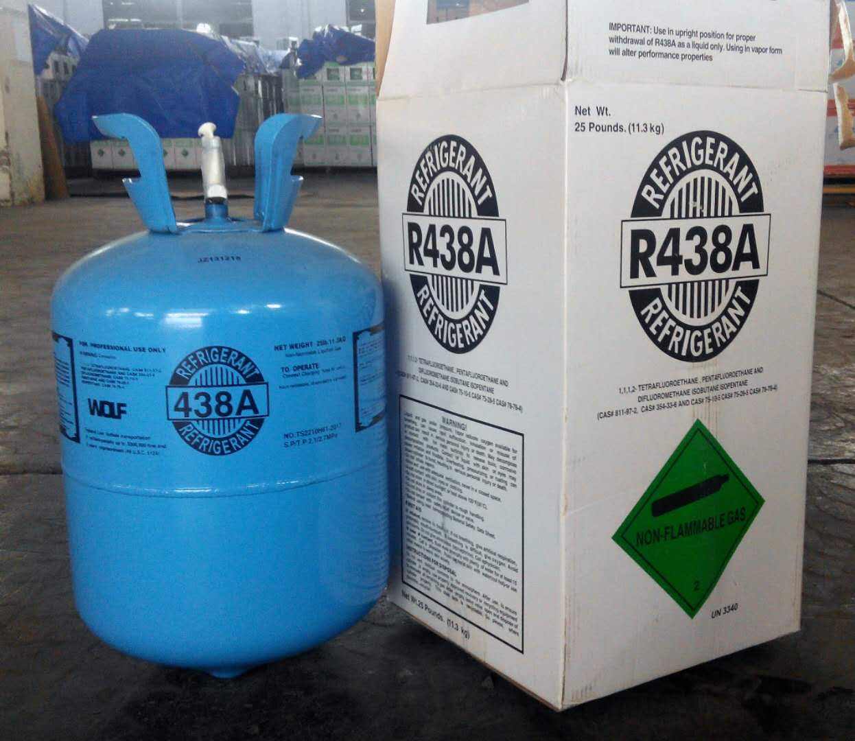 Produce Refrigerant Gas R438A in 11.3KG Cylinder