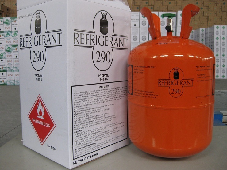 High Purity 5.5kg/13.4L Cylinder R290 Propane Gas Refrigerant wholesale price